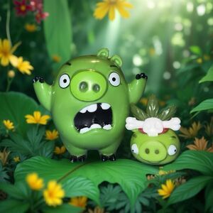 2 Angry Birds Collectible Pig Piggy Figures A20